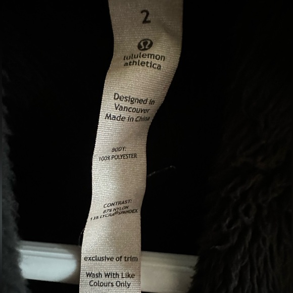 Lululemon Black Presence Of Mind Ultra Soft Fleece Jacket Womens 2 - Picture 11 of 11